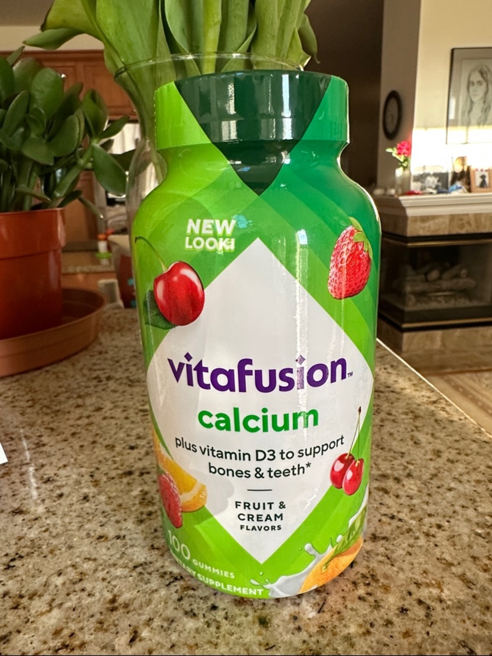 vitafusion Calcium Gummies - Green Fruit & Cream Bottle. 2 bottles, brand new!